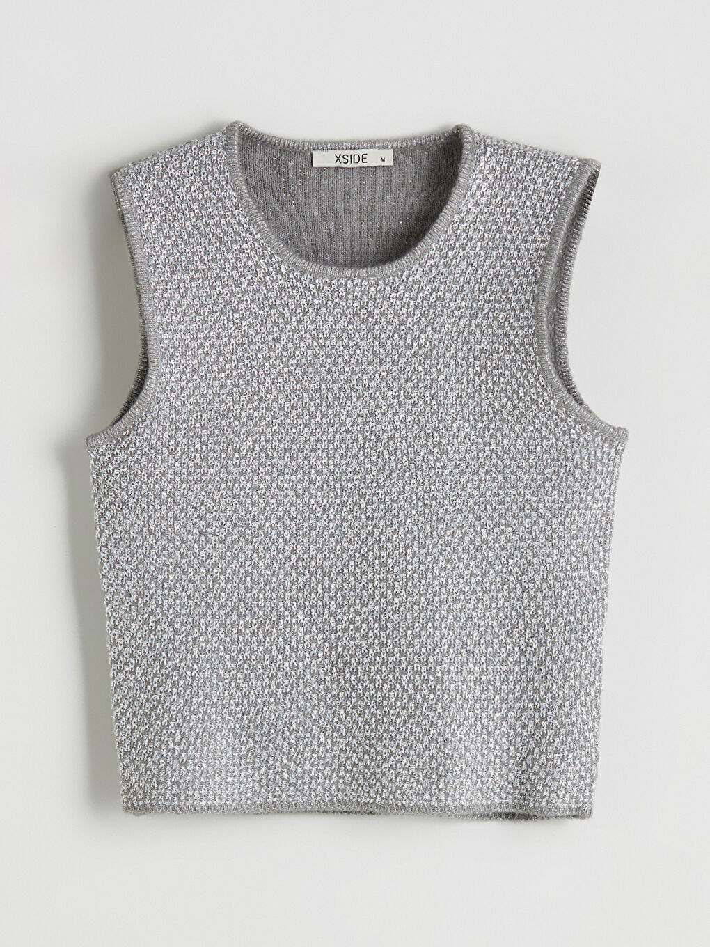 Žena SIVA Prsluk od pletiva-4