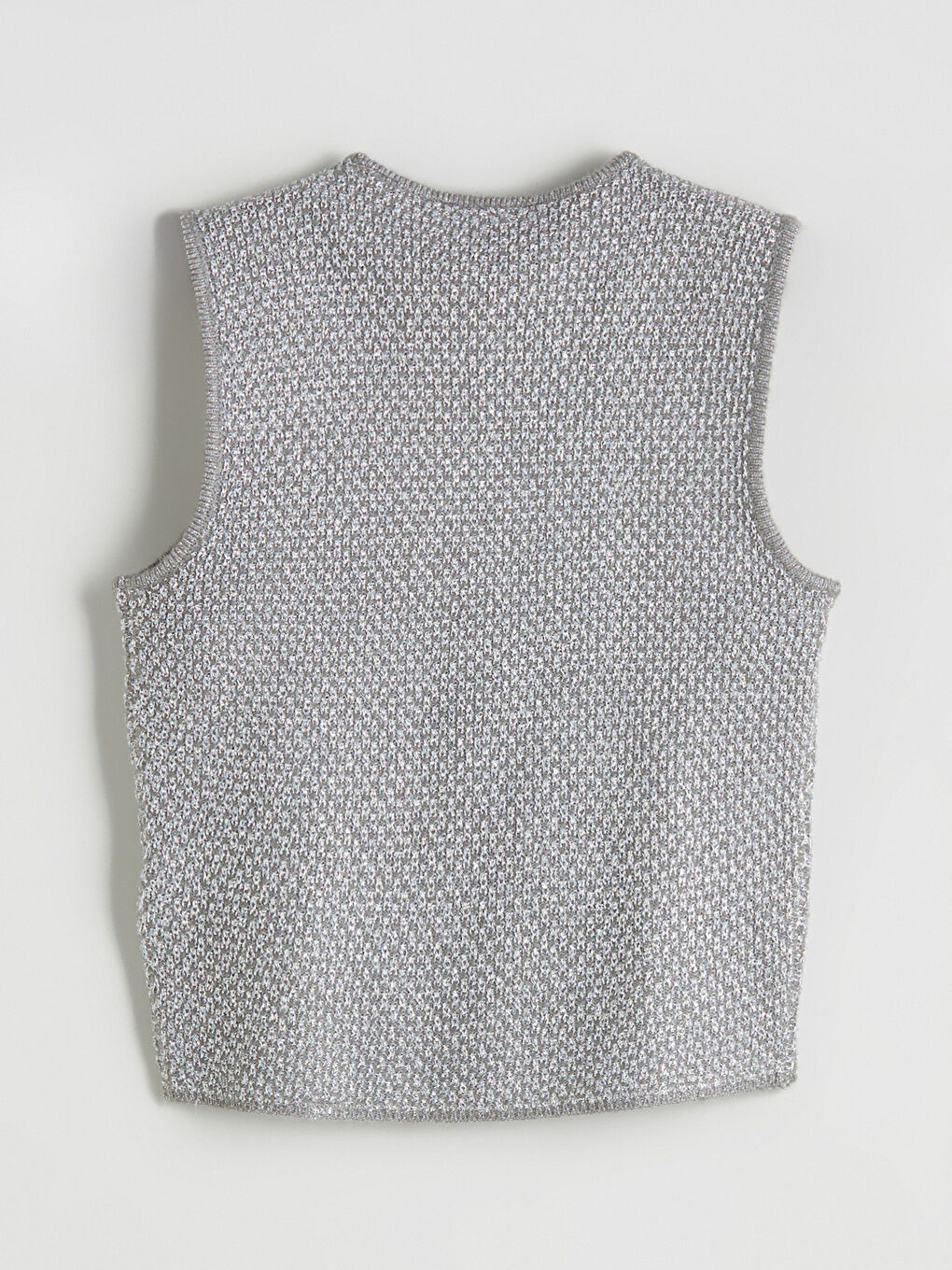 Žena SIVA Prsluk od pletiva-5