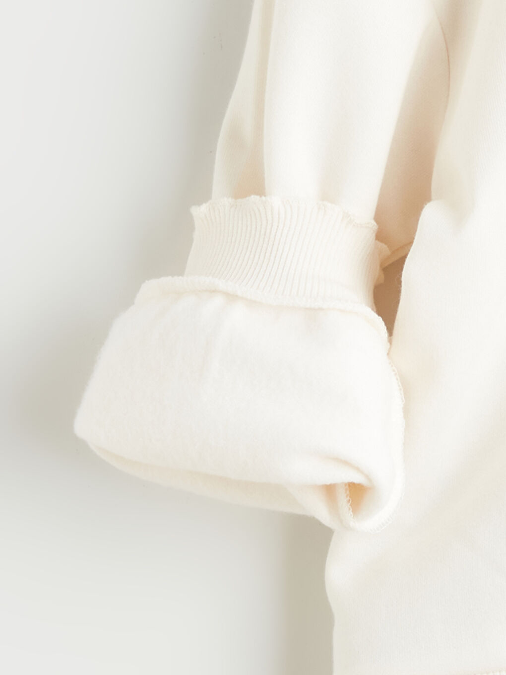 Ekru Niloya Baskılı Kız Çocuk Sweatshirt ve Tayt 2'li Takım-5