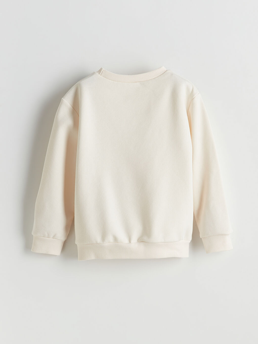 Ekru Ayı Teddy Baskılı Kız Çocuk Sweatshirt-1