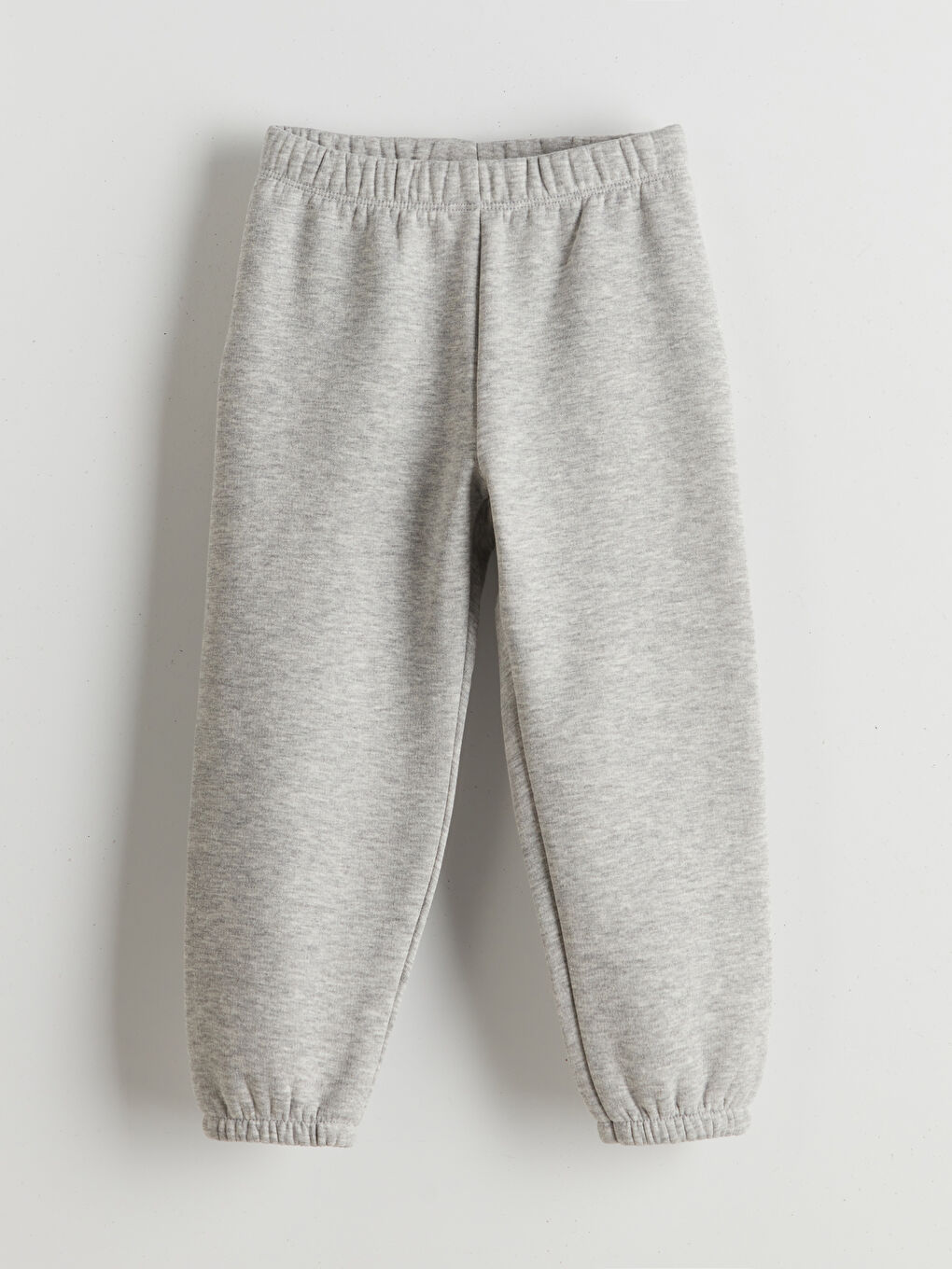 Gri Beli Lastikli Kız Çocuk Kalın Jogger Eşofman Altı