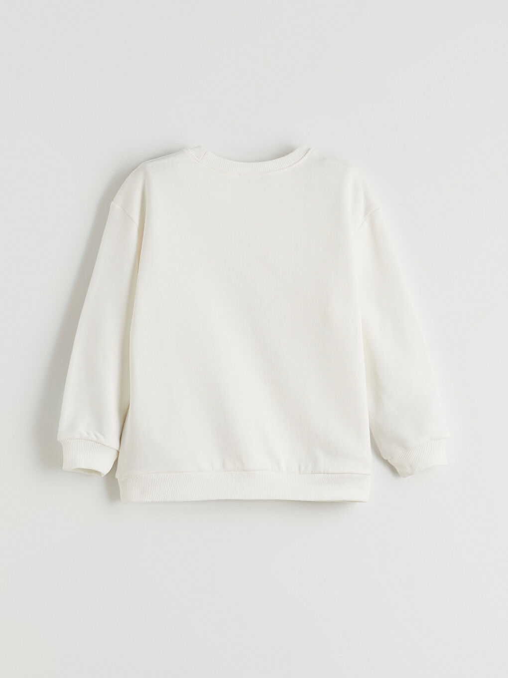 Ekru Araba Baskılı Erkek Çocuk Sweatshirt-1