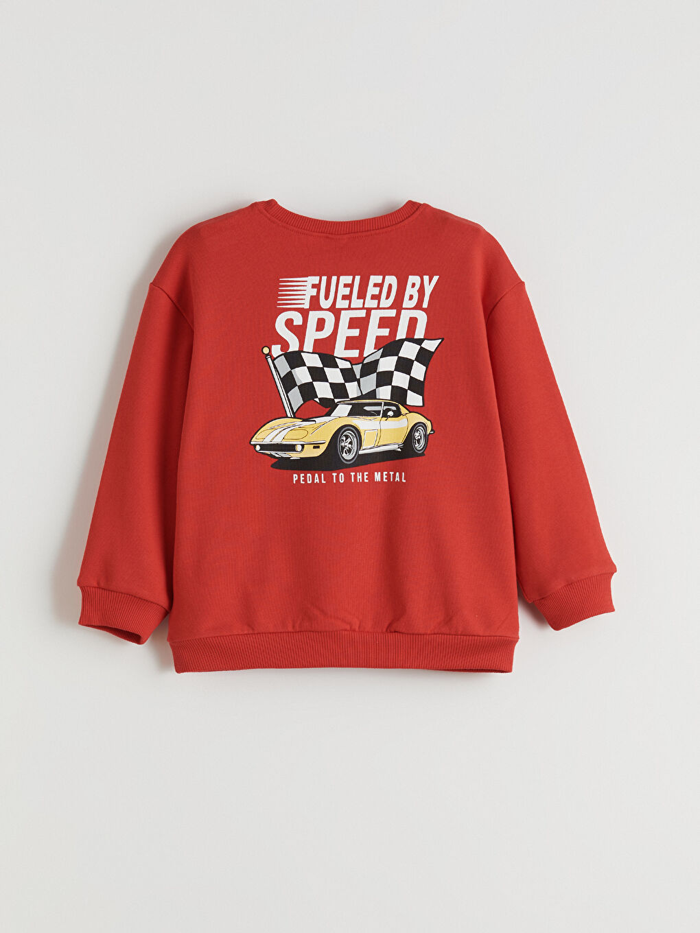 Ұлдарға арналған 2 данадан тұратын дөңгелек жағалы принтті свитшот-8