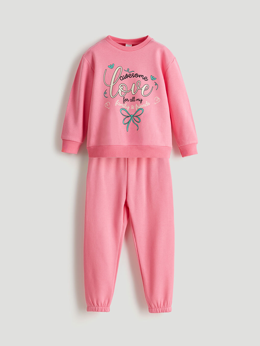 Printed Girl'S Thick Sweatshirt And Sweatpants Set 2-Pack -W5EB04Z1-FNL