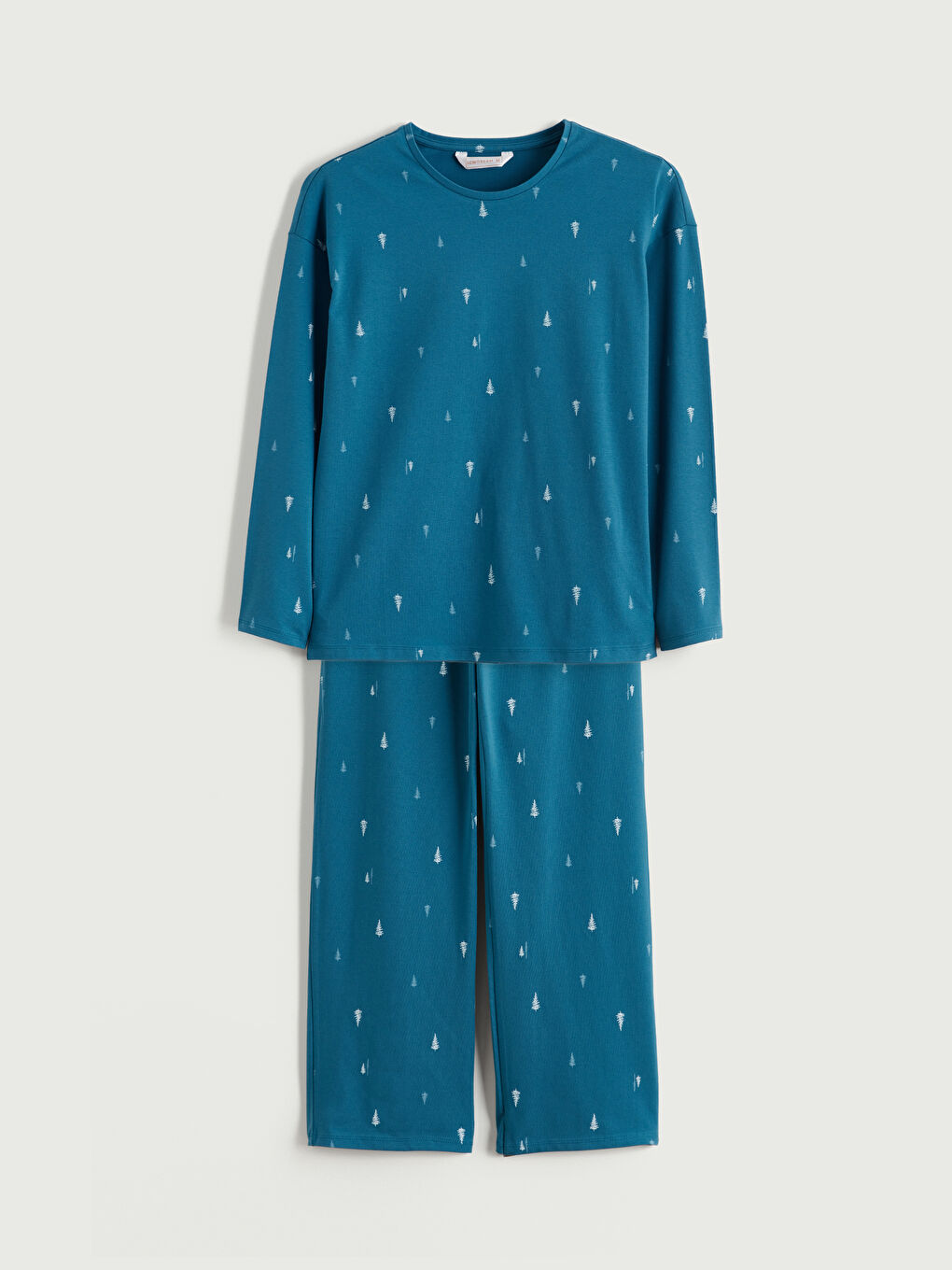 طقم بيجاما نساء موضوع رأس السنة بكول مدور-4