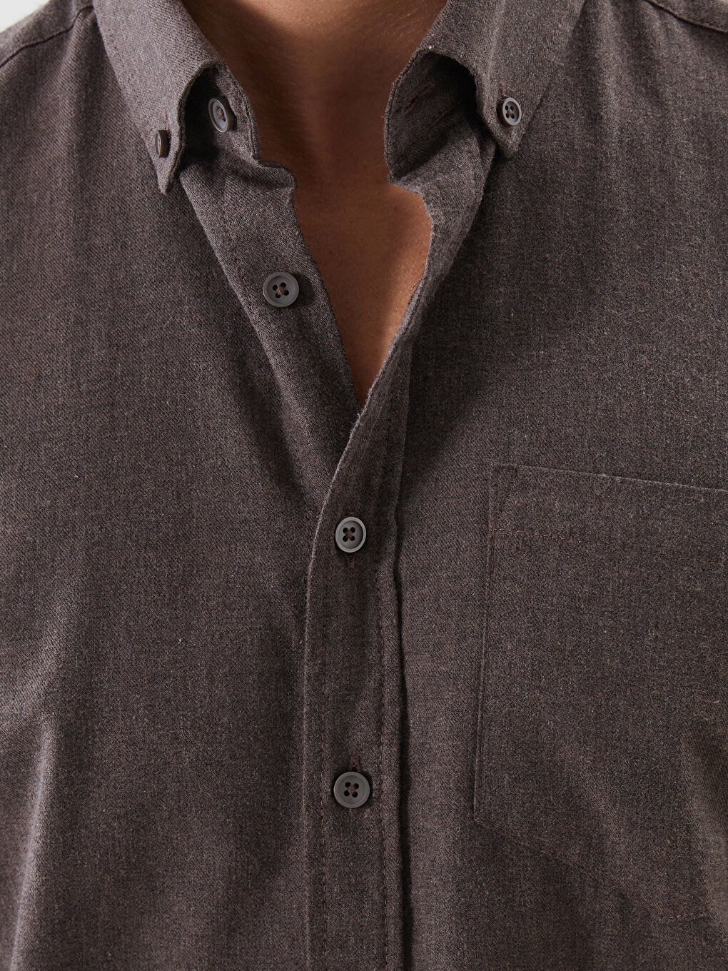 LCWAIKIKI Classic Regular Fit Long Sleeve Gabardine Men's Shirt -W5EB48Z8-D3G