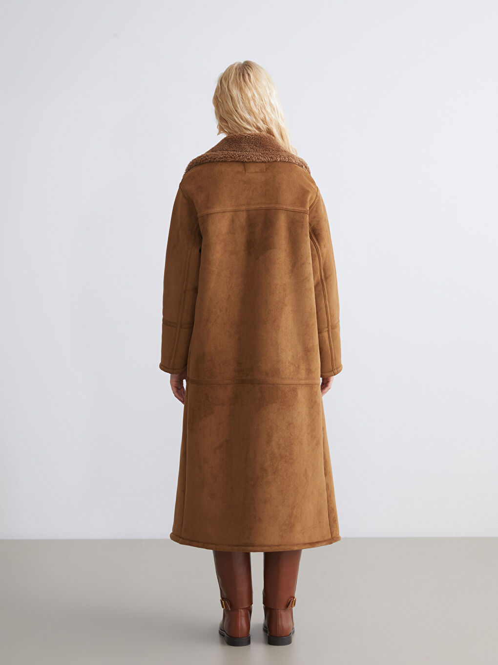 Woman BROWN Overcoat-4