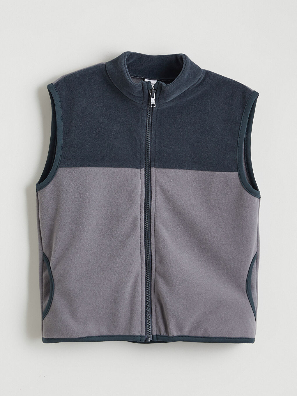 Antrasit Dik Yaka Polar Erkek Çocuk Yelek