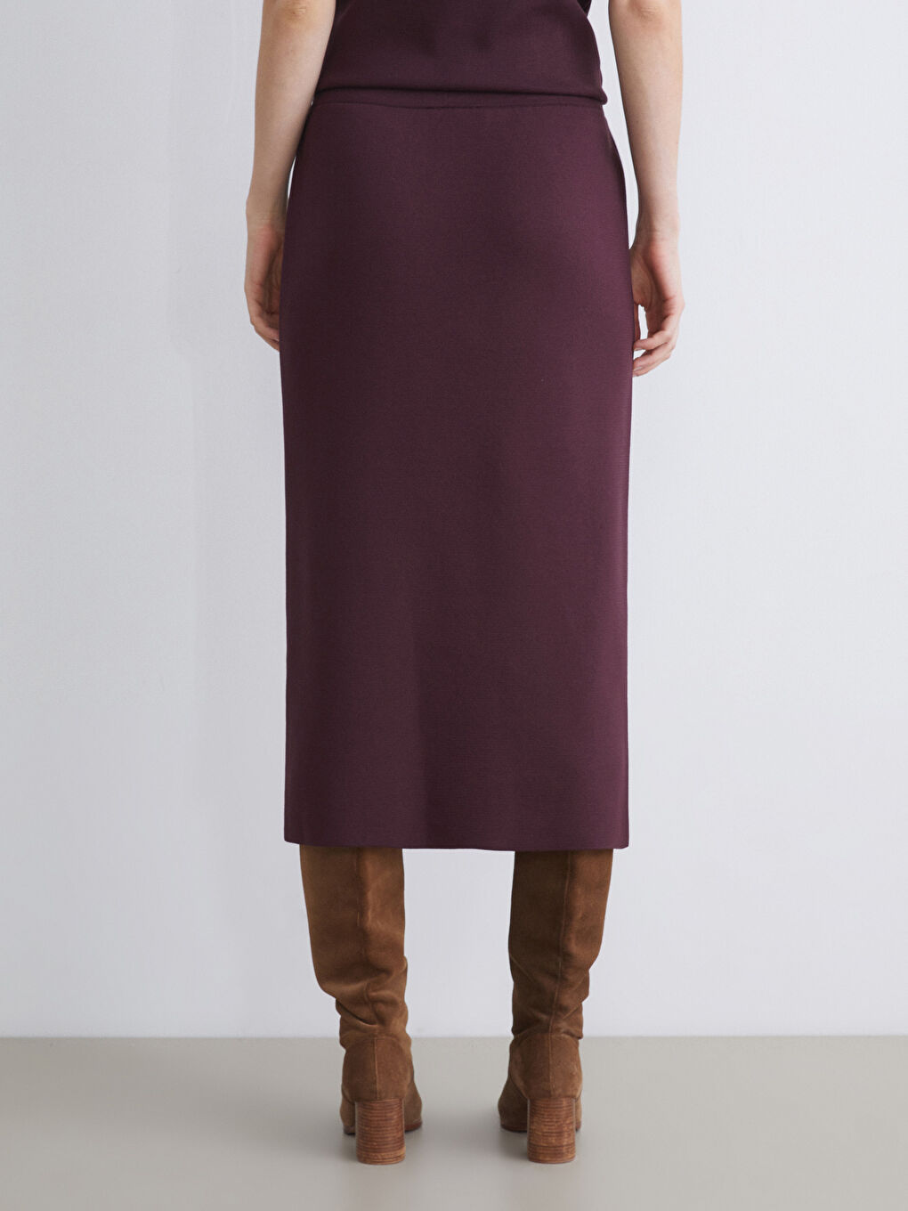 LCWAIKIKI Classic Woman BORDEAUX Skirt -W5EB83Z8-CWK