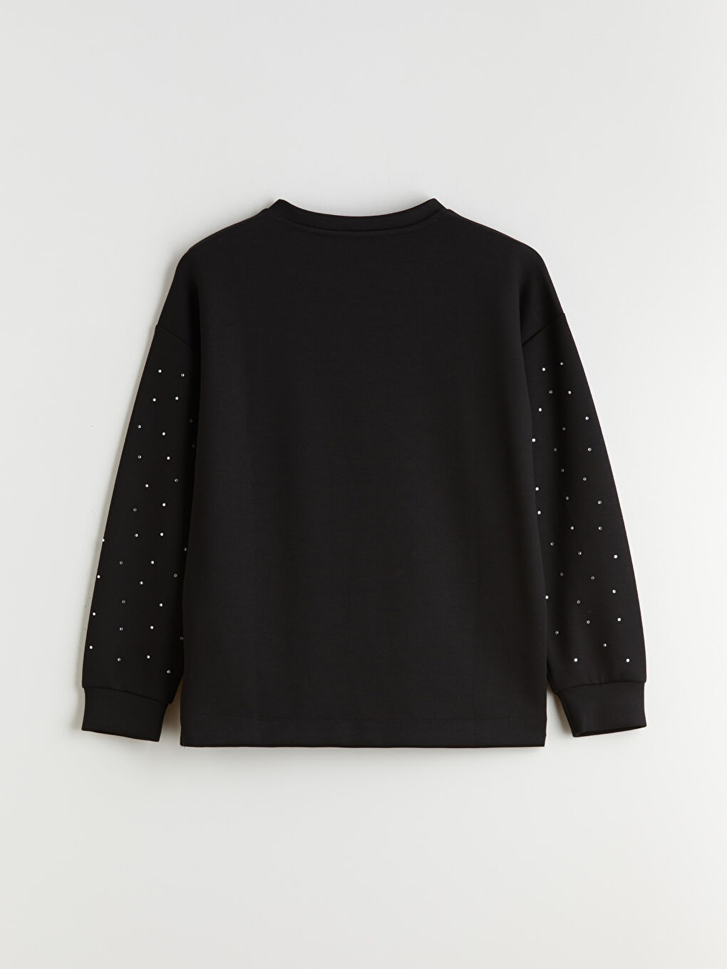 Rhinestone Embellished Oversize Women's Sweatshirt Tunic-7