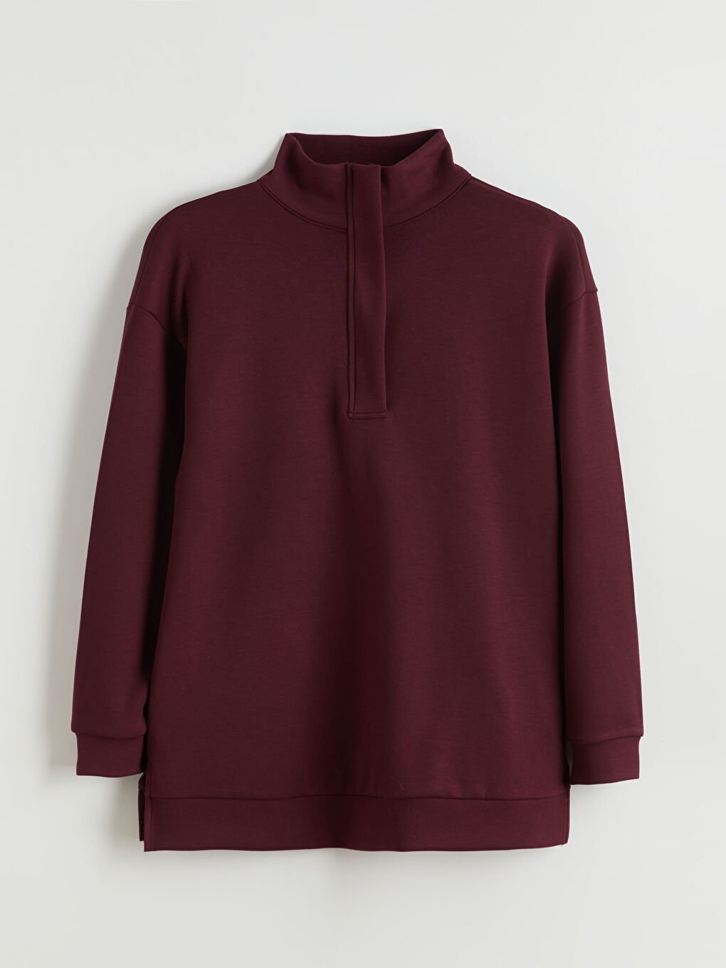 Dukserica tunika sa levkastim okovratnikom za žene-4