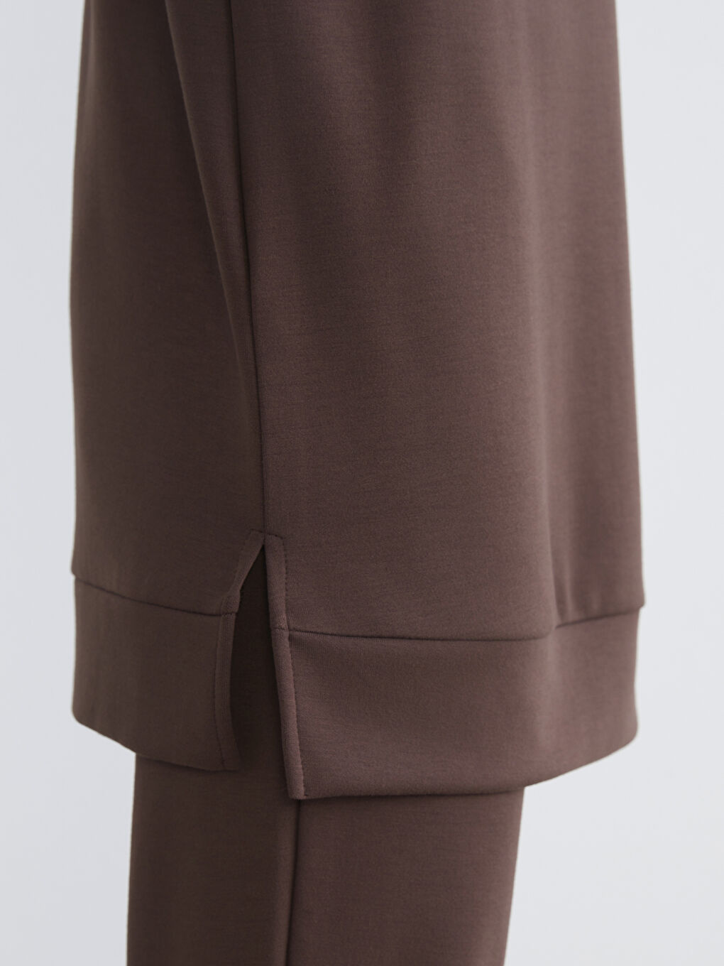 تونيك سويتشيرت بياقة قمع للسيدات-2