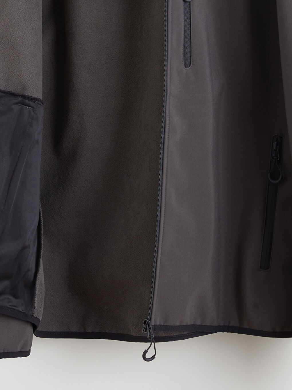 Gri Standart Kalıp Kapüşonlu Erkek Mont-7