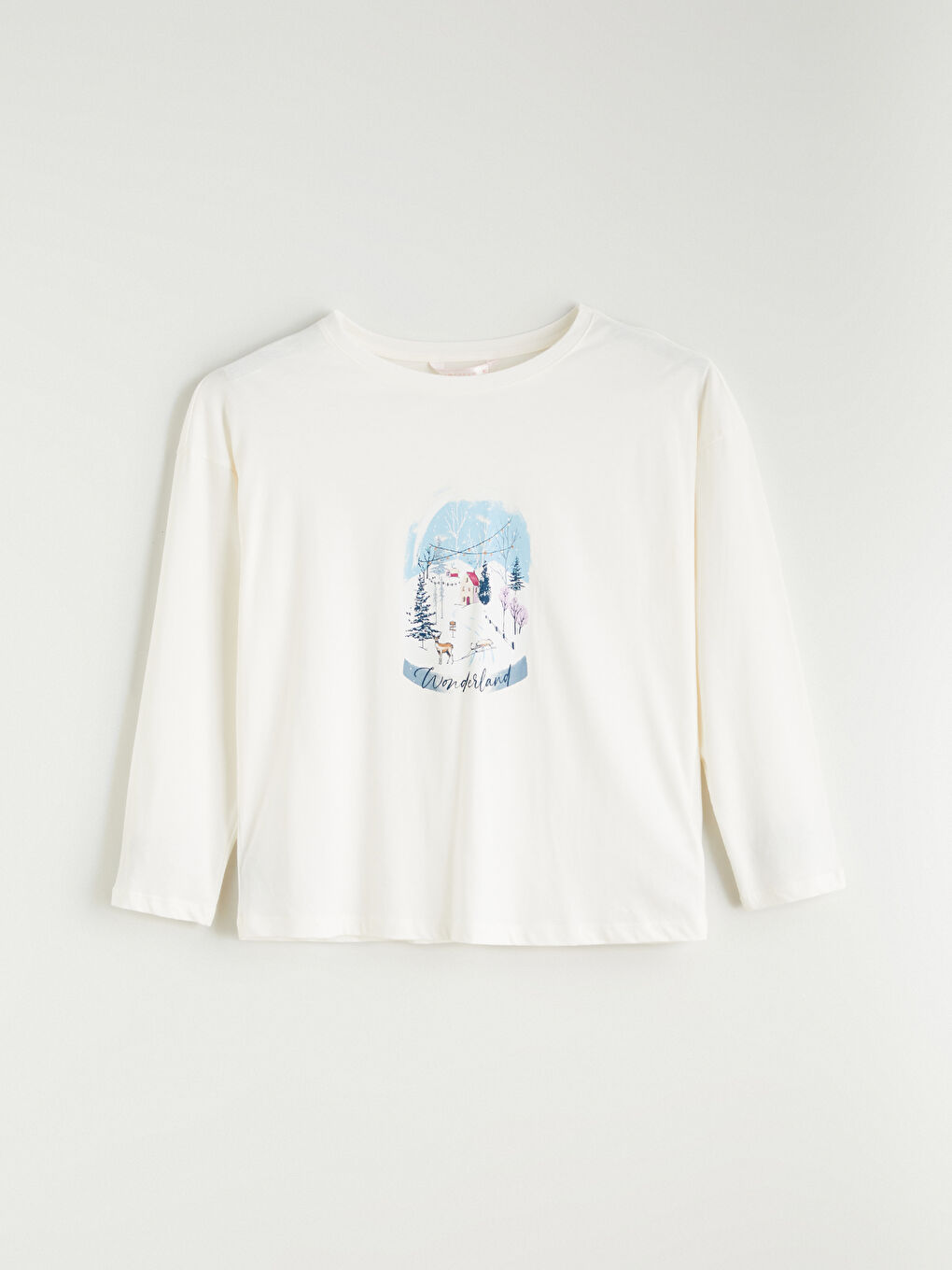 Ženski Pidžama Komplet Novogodišnje Tematike Okrugli Izrez-5