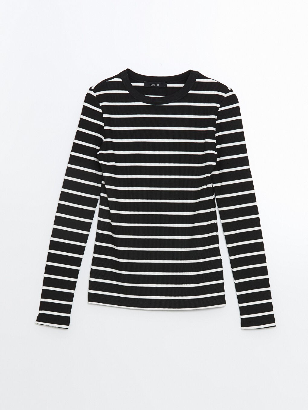 LCW ECO Crew Neck Striped Women's Body -W5ED48Z8-LEG