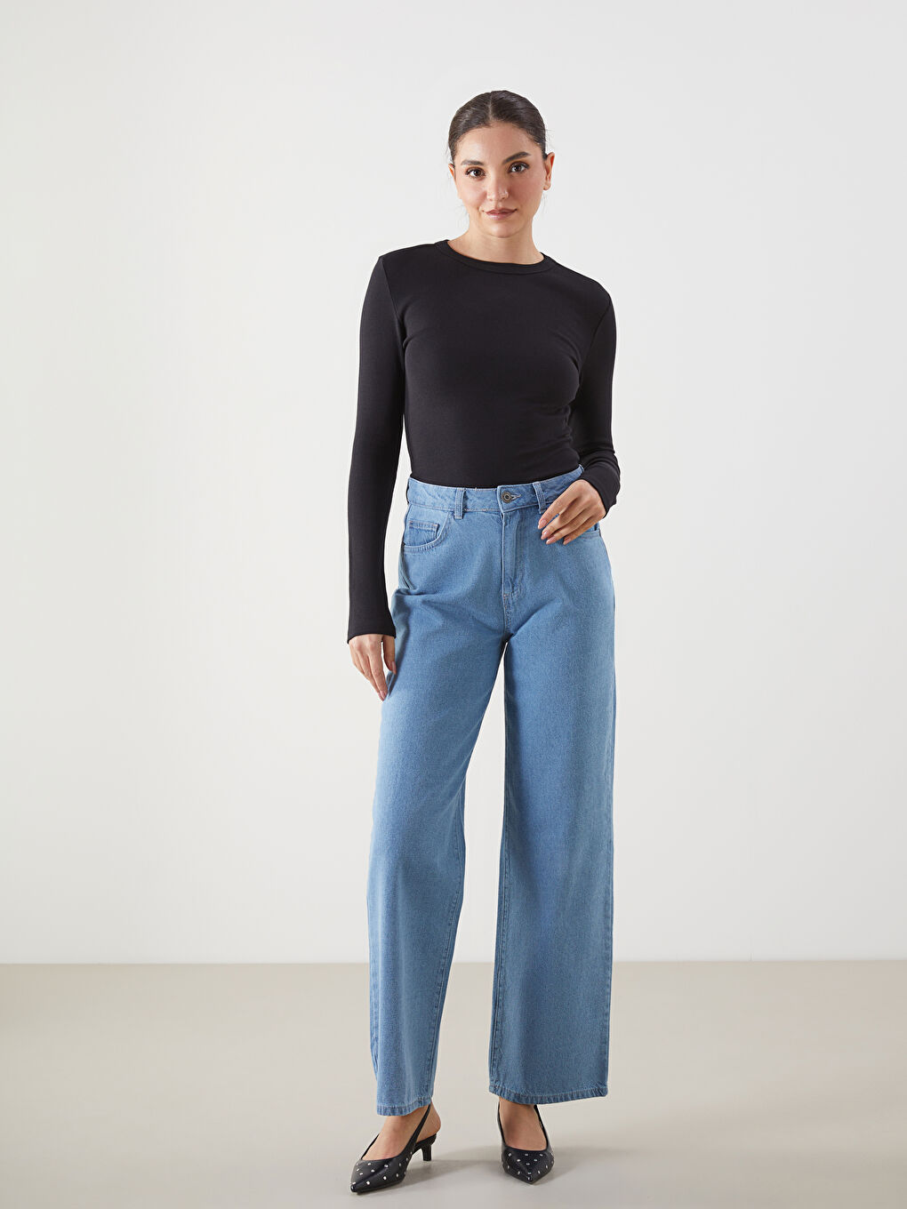 LCW ECO Crew Neck Women's Body -W5ED63Z8-CVL