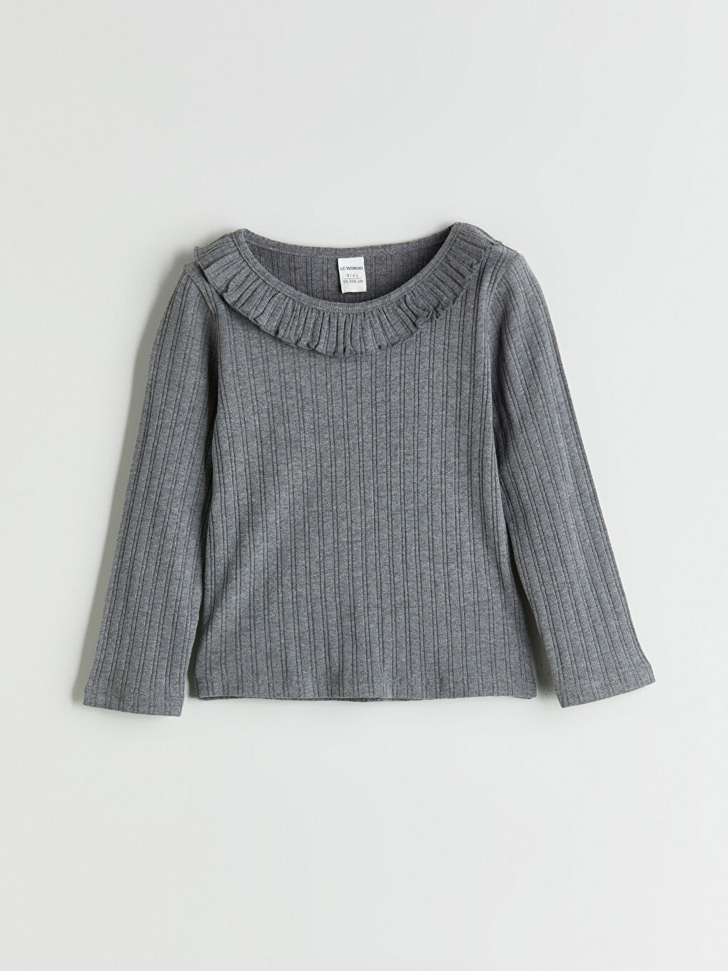 LCW Kids Long Sleeve Textured Girl Blouse -W5ED69Z1-L8N