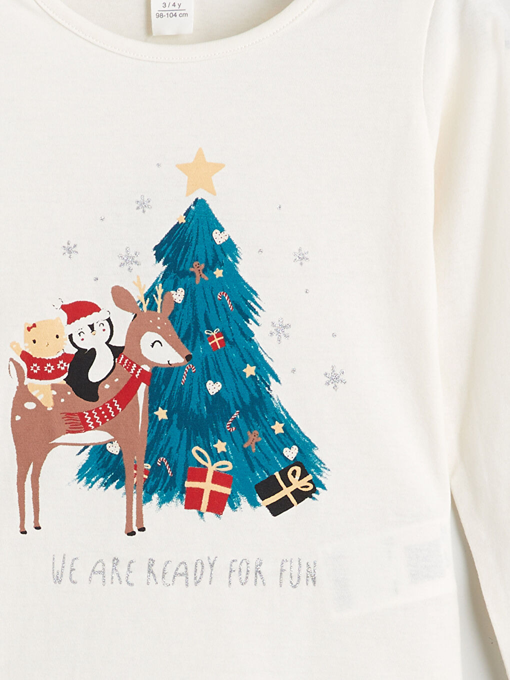 Crew Neck Long Sleeve Girls' T-Shirt 2-Pack-4