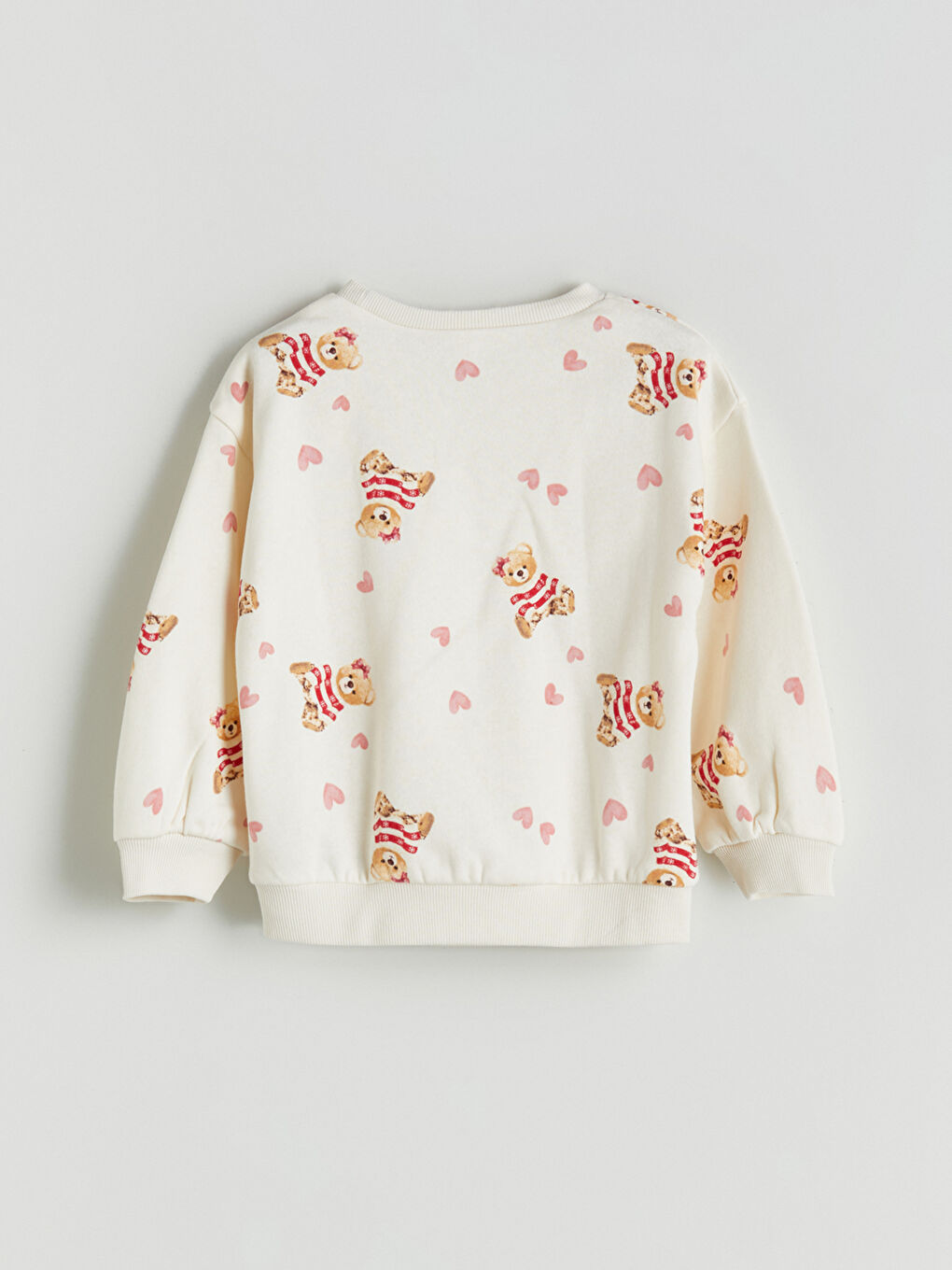 Crew Neck Printed Girls' Thick Sweatshirt-2