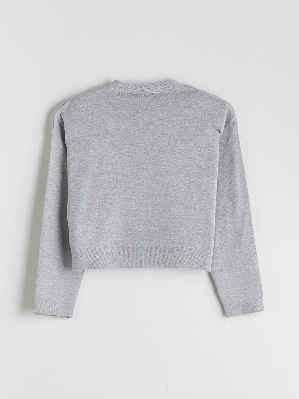 V-Neck Bow Detailed Girls Knit Cardigan-1