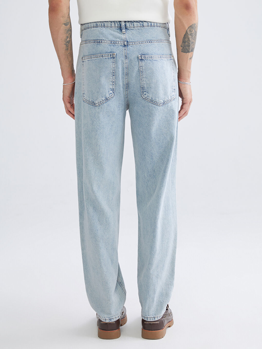 İndigo Baggy Fit Erkek Jean Pantolon-9