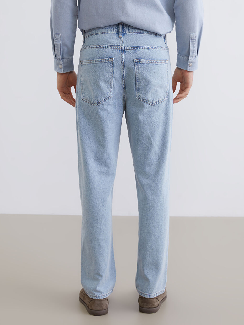 İndigo Baggy Fit Erkek Jean Pantolon-8