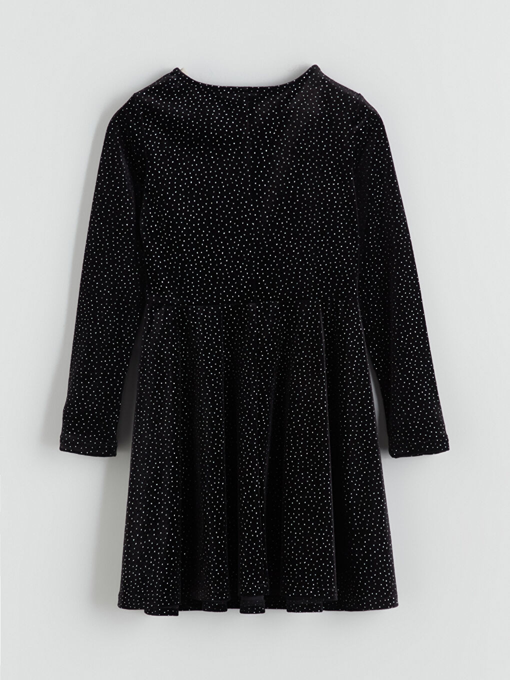 Haljina za devojčice sa okruglim izrezom i sjajem-2