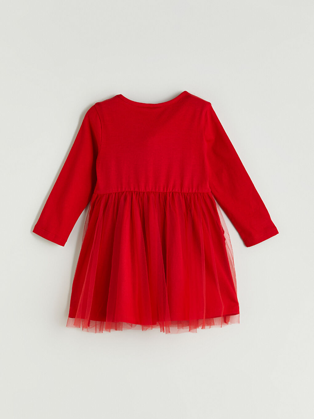 Crew Neck Christmas Themed Girls' Dress-2