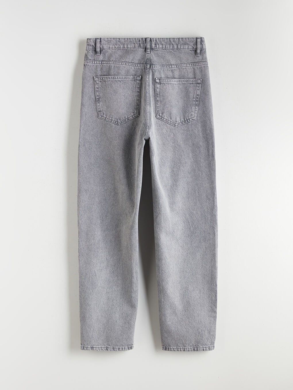 Gri Baggy Fit Erkek Jean Pantolon-5