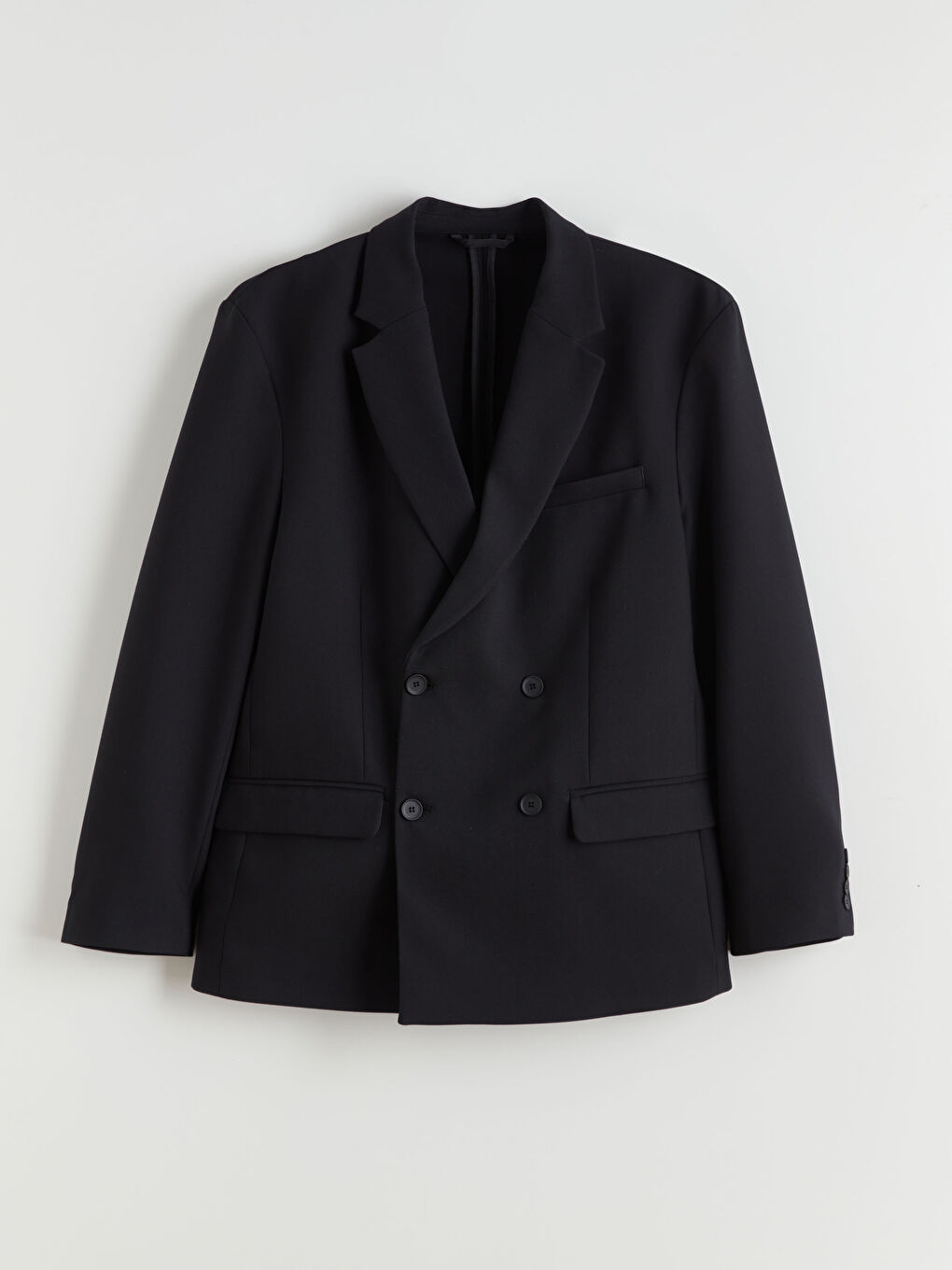 Siyah Standart Kalıp Erkek Blazer Ceket-5