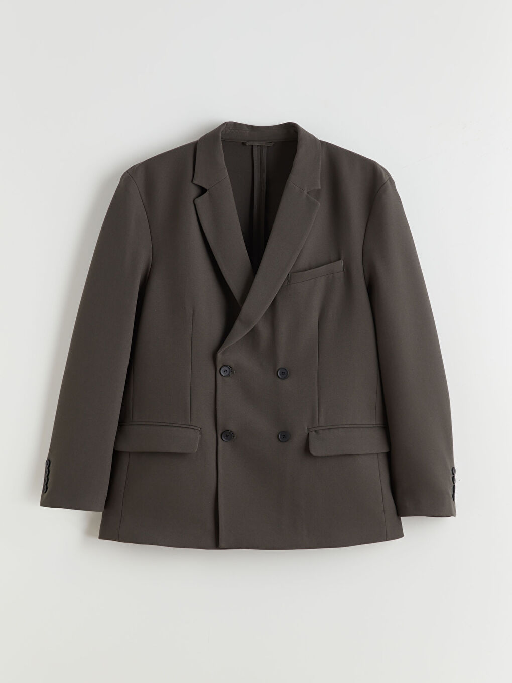 Haki Standart Kalıp Erkek Blazer Ceket-5