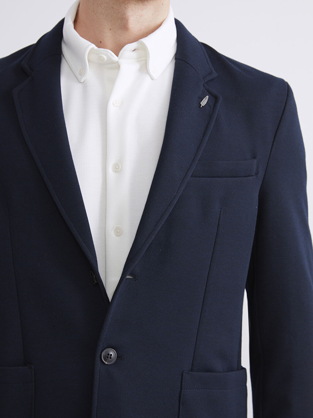 Lacivert Standart Kalıp Erkek Blazer Ceket-2