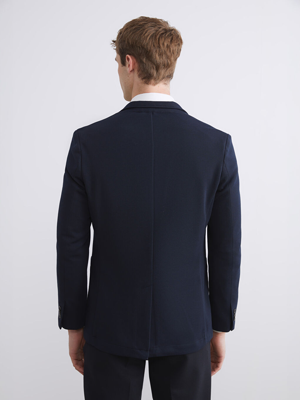 Lacivert Standart Kalıp Erkek Blazer Ceket-3