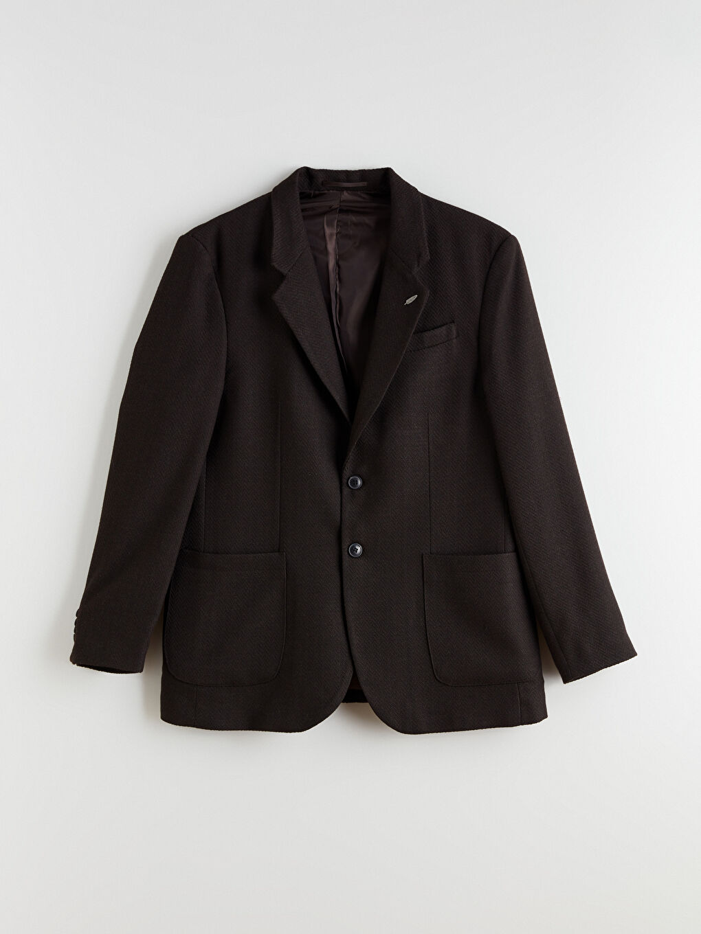 Kahverengi Standart Kalıp Erkek Blazer Ceket-4
