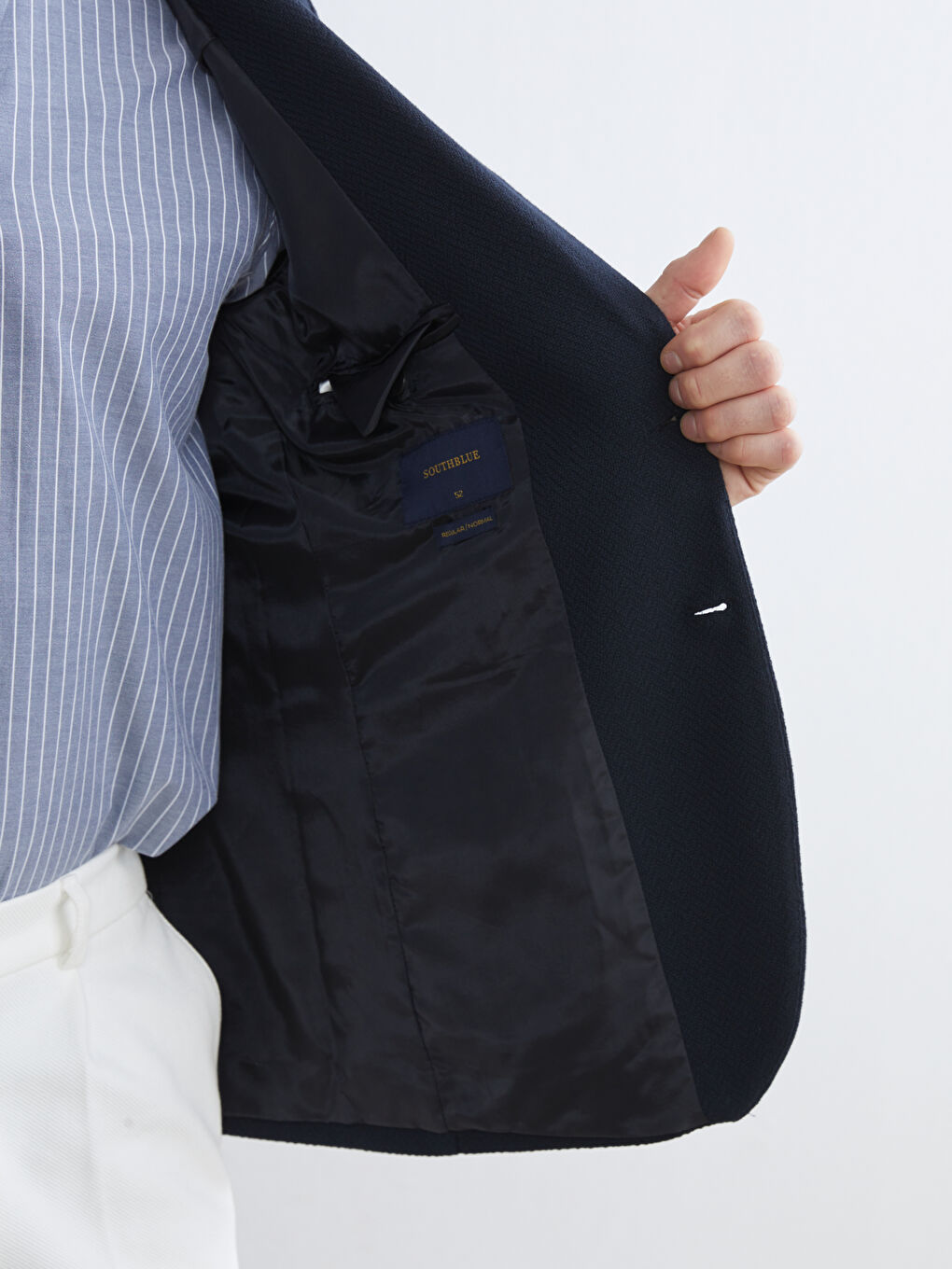 Lacivert Standart Kalıp Erkek Blazer Ceket-3