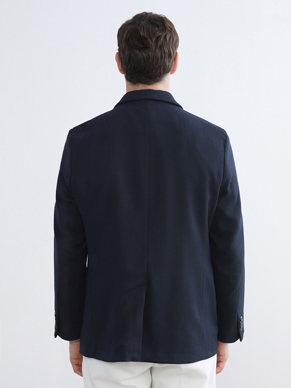 Lacivert Standart Kalıp Erkek Blazer Ceket-4