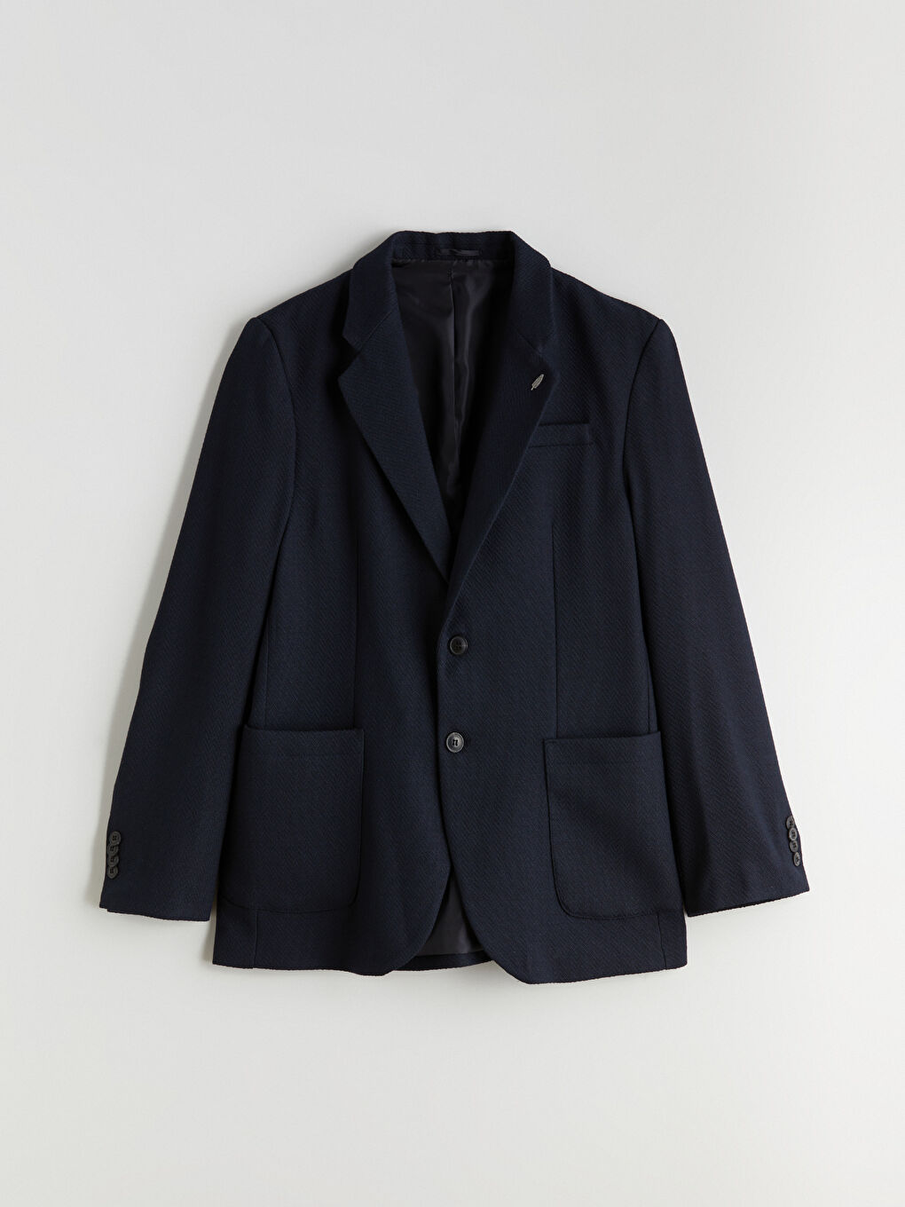 Lacivert Standart Kalıp Erkek Blazer Ceket-5