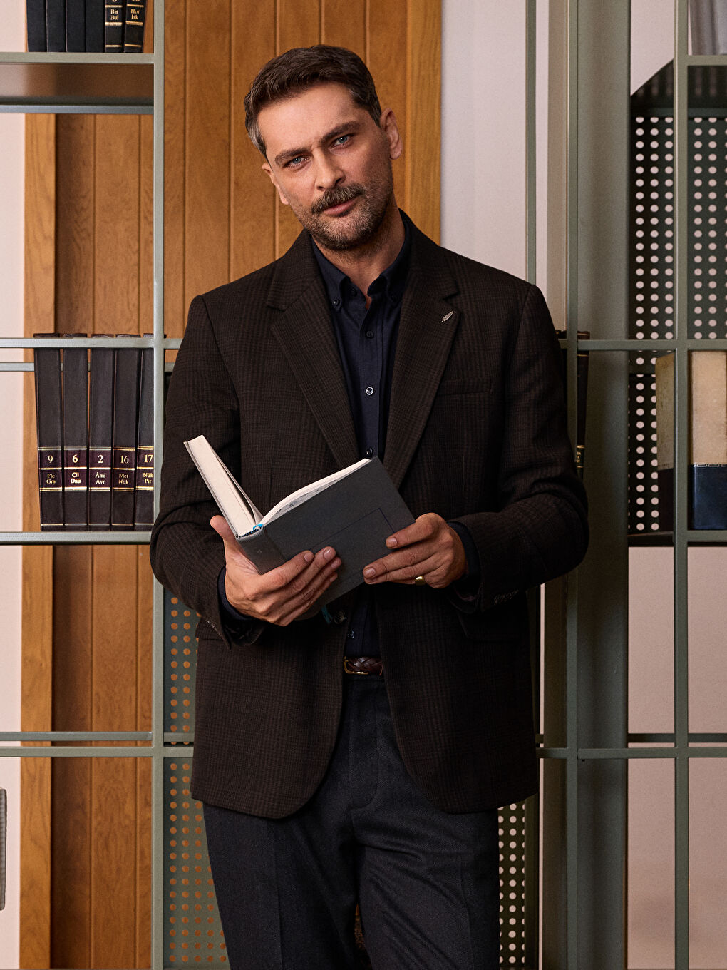 Kahverengi Standart Kalıp Erkek Blazer Ceket