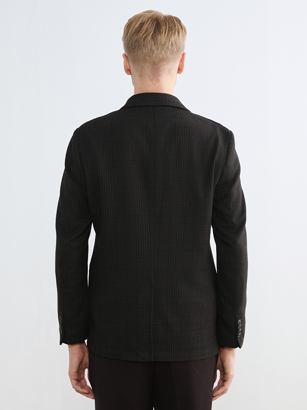 Kahverengi Standart Kalıp Erkek Blazer Ceket-4