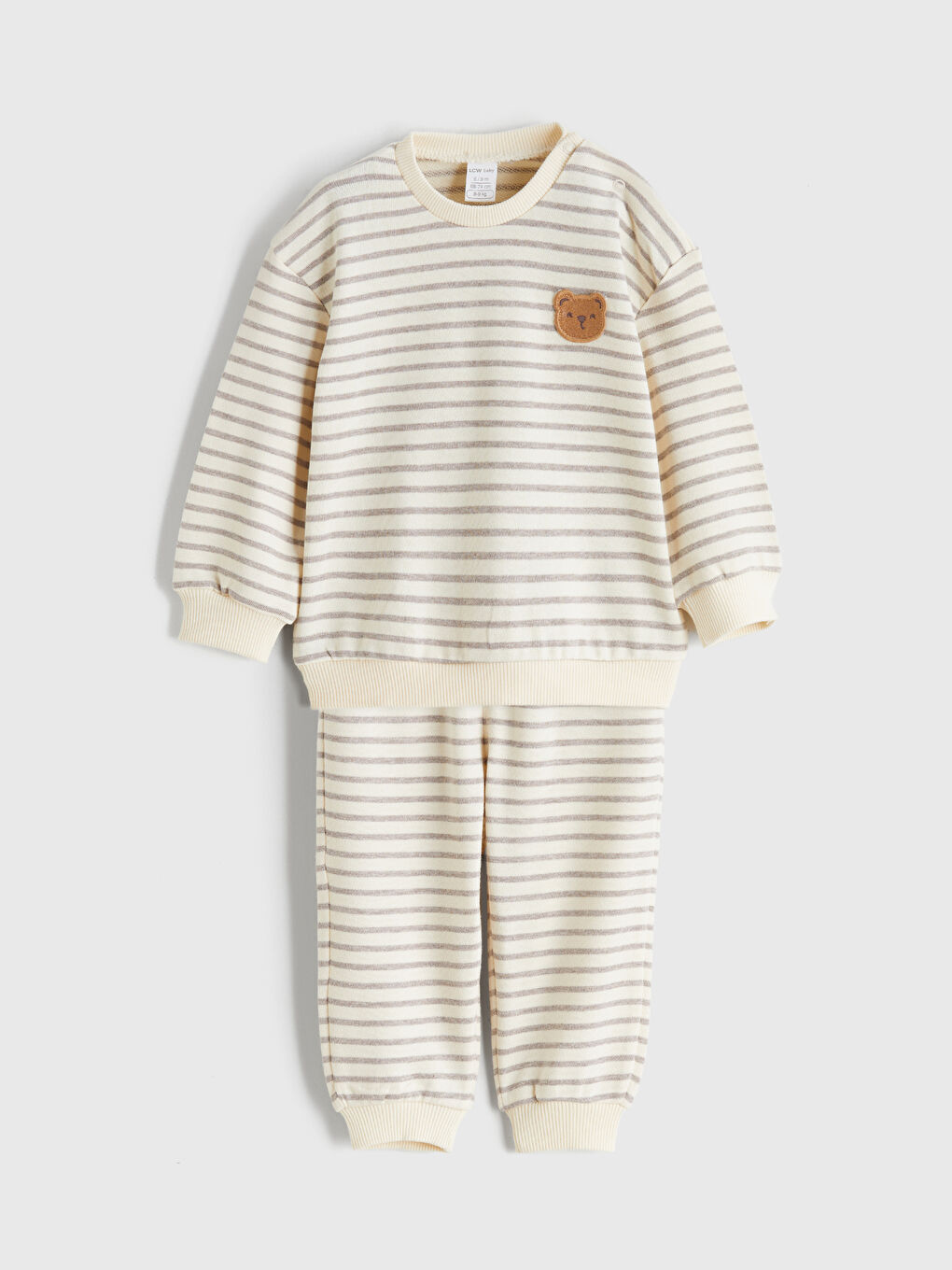 سویتشێرت و پانتۆڵی خەتخەتی منداڵی کوڕ ٢ دانە