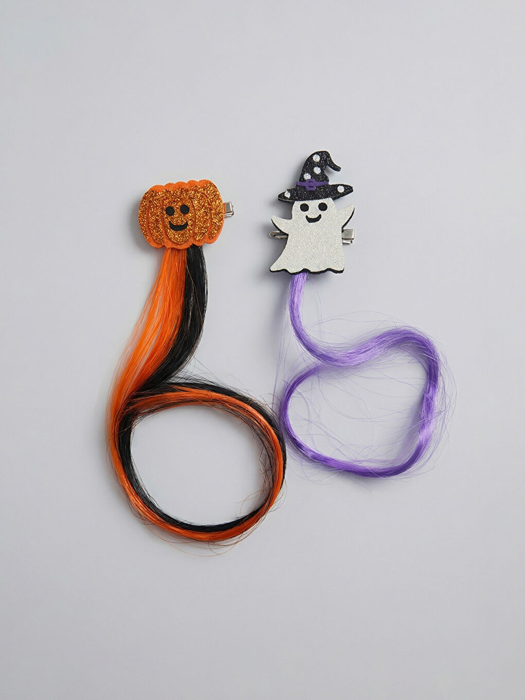 Girls' Hair Clip Set with Braided Hair Extensions, Set of 2-1