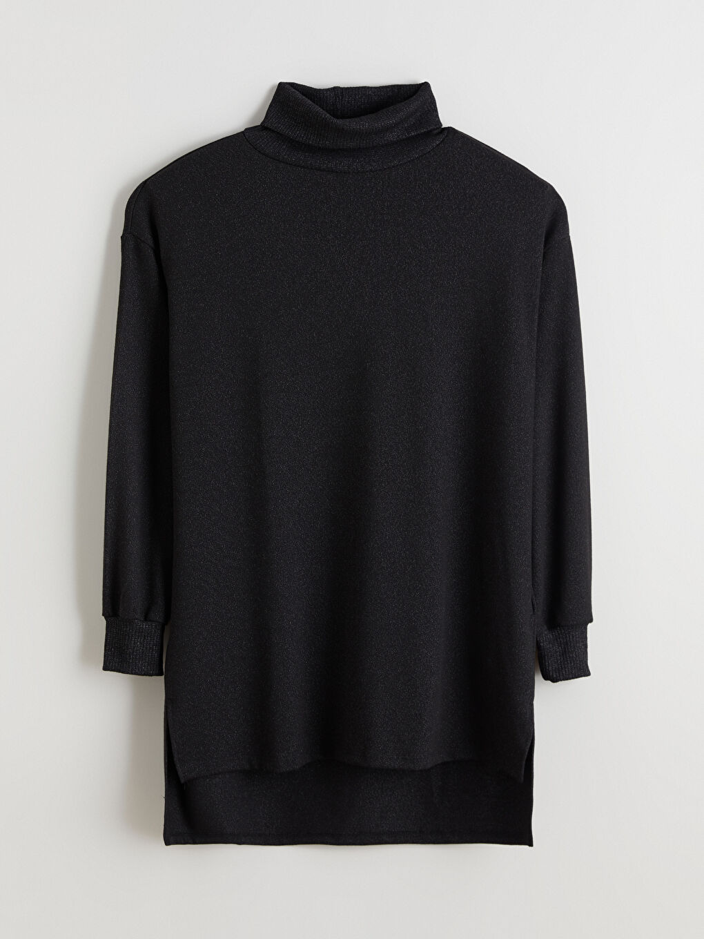 Siyah Balıkçı Yaka Oversize Kadın Tunik-6