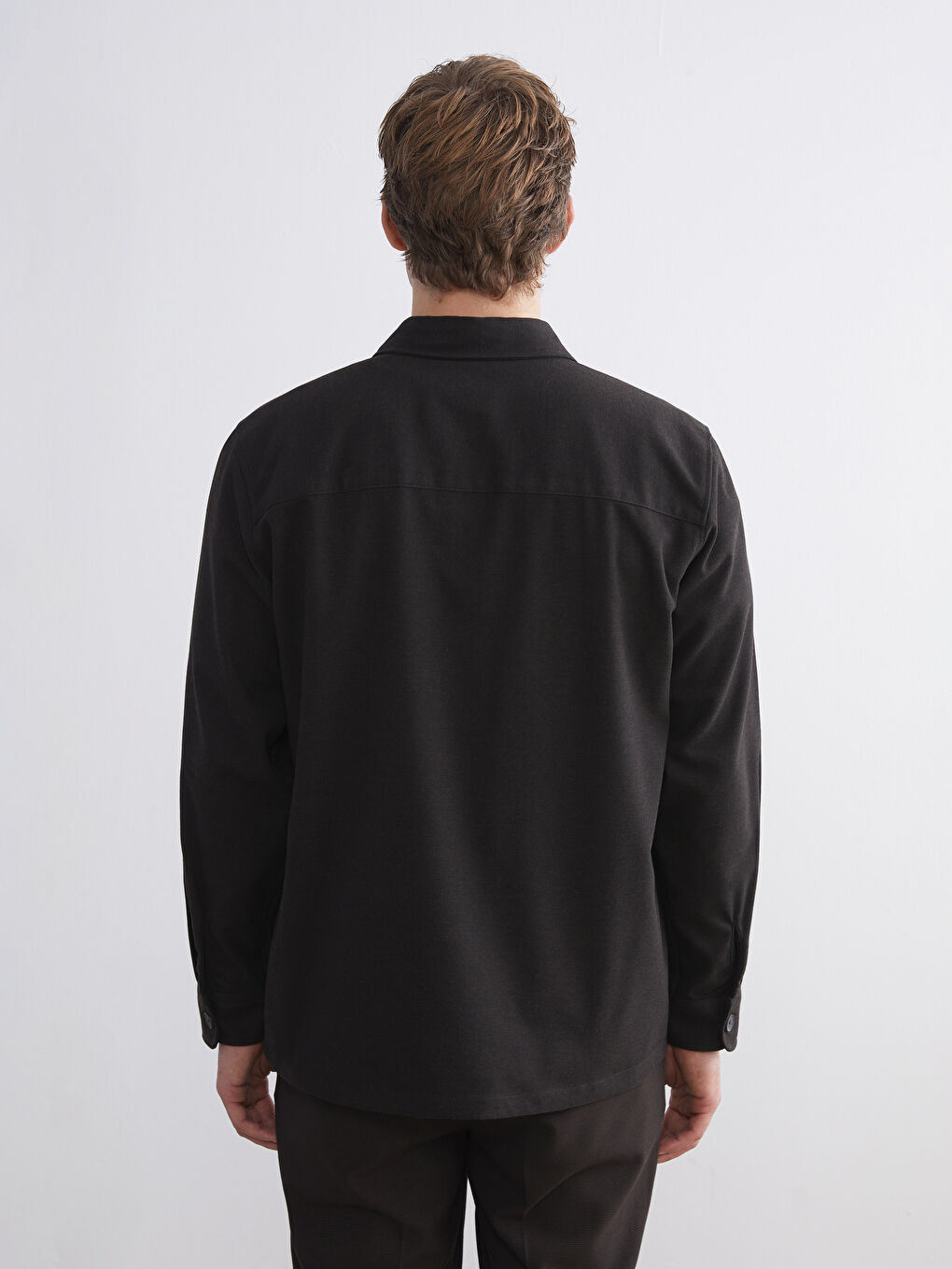 Kahverengi Regular Fit Uzun Kollu Erkek Oduncu Gömlek Ceket-3