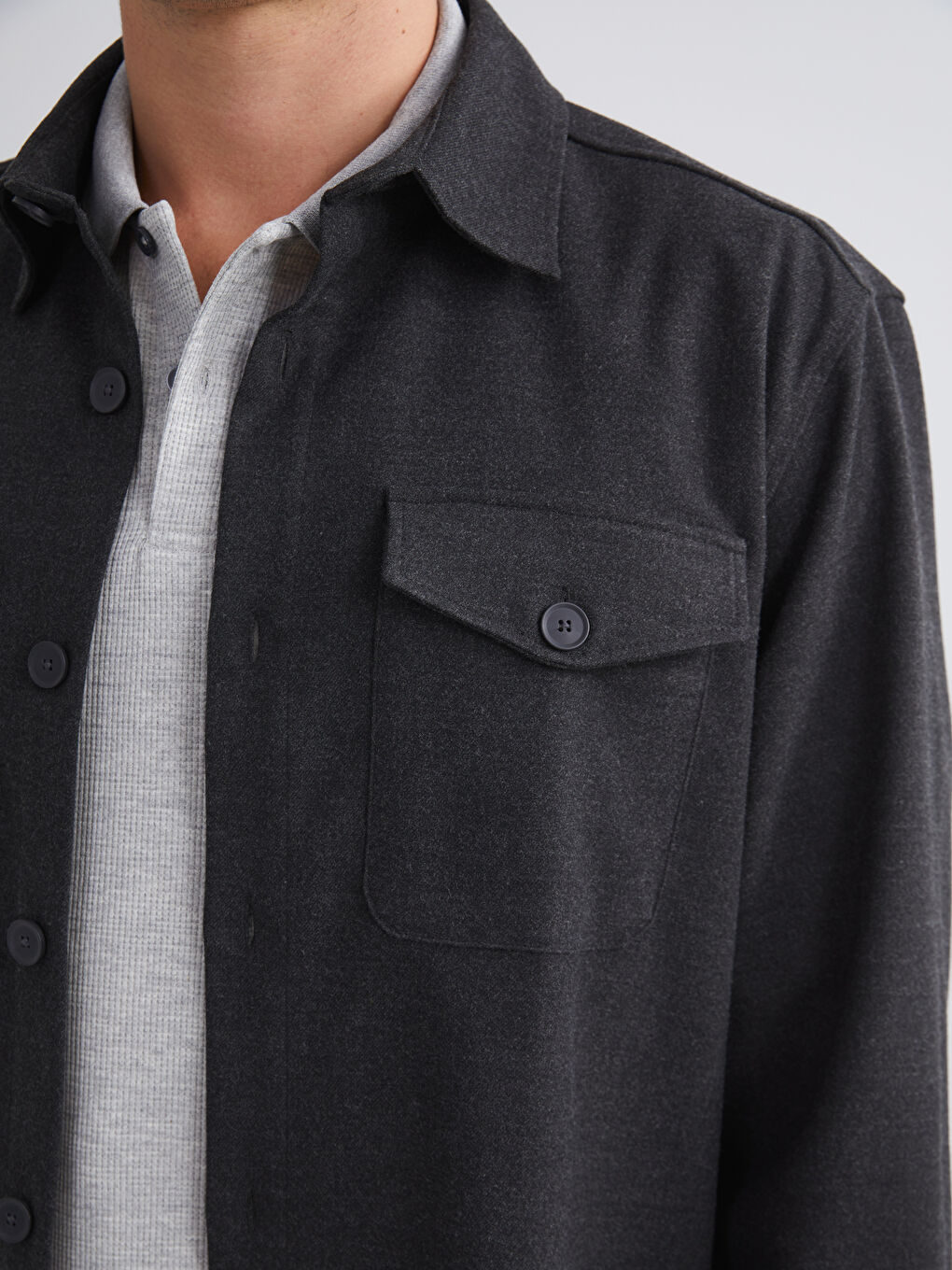 Regular Fit Long Sleeve Men's Lumberjack Shirt Jacket-2