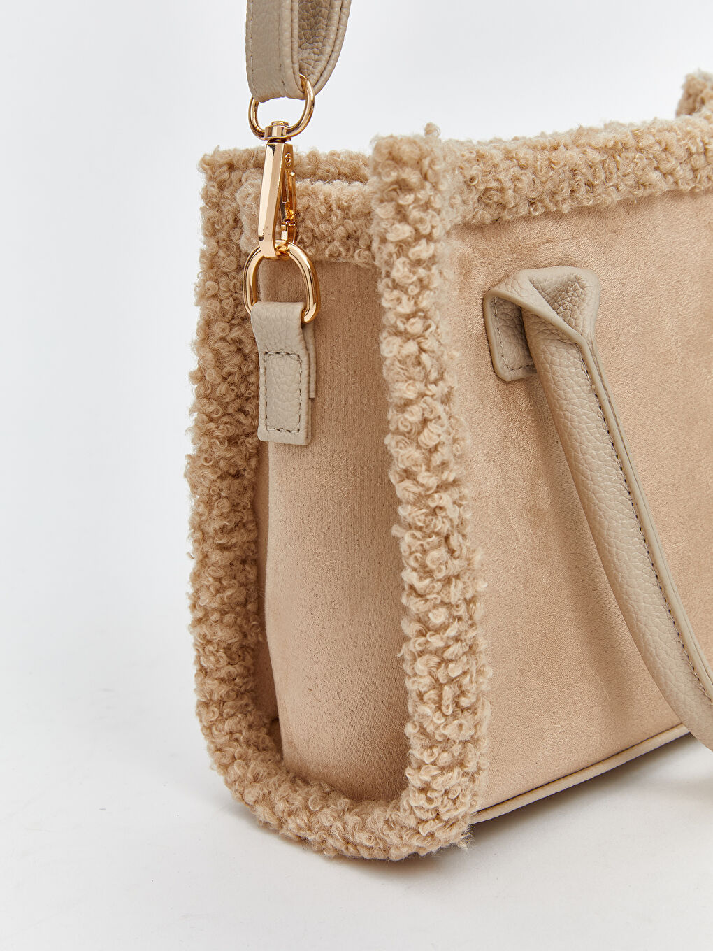 Suede-Look Women's Shoulder Bag-1