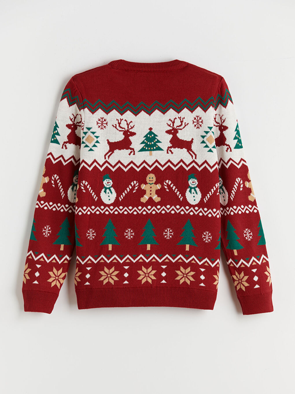 Crew Neck Christmas-Themed Boys' Knitwear Sweater-1