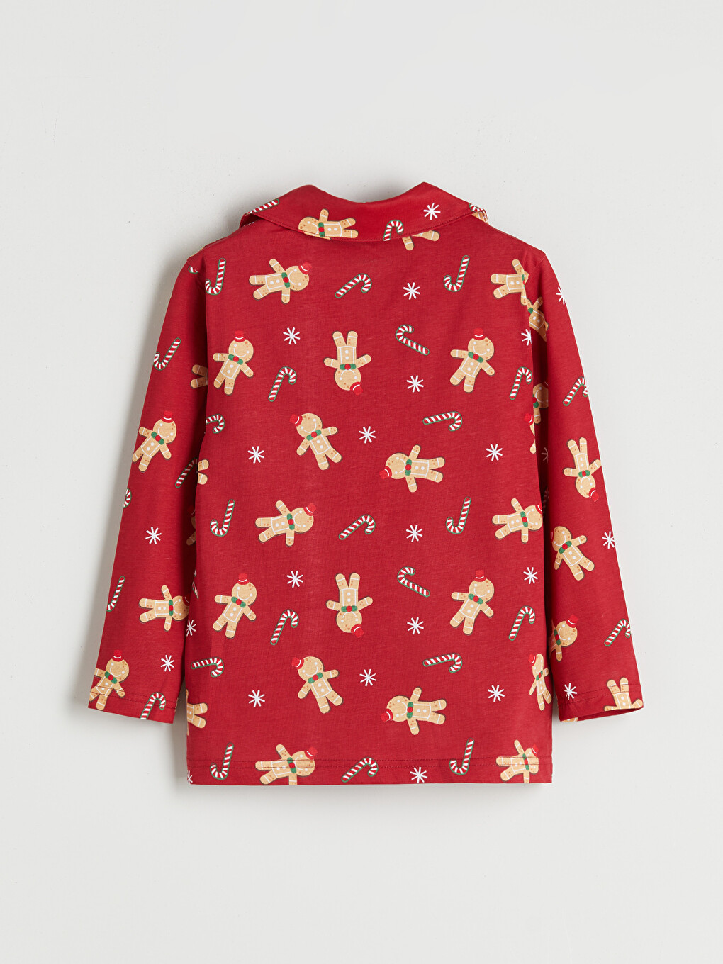 Kırmızı Yılbaşı Temalı Erkek Çocuk Pijama Üst-1