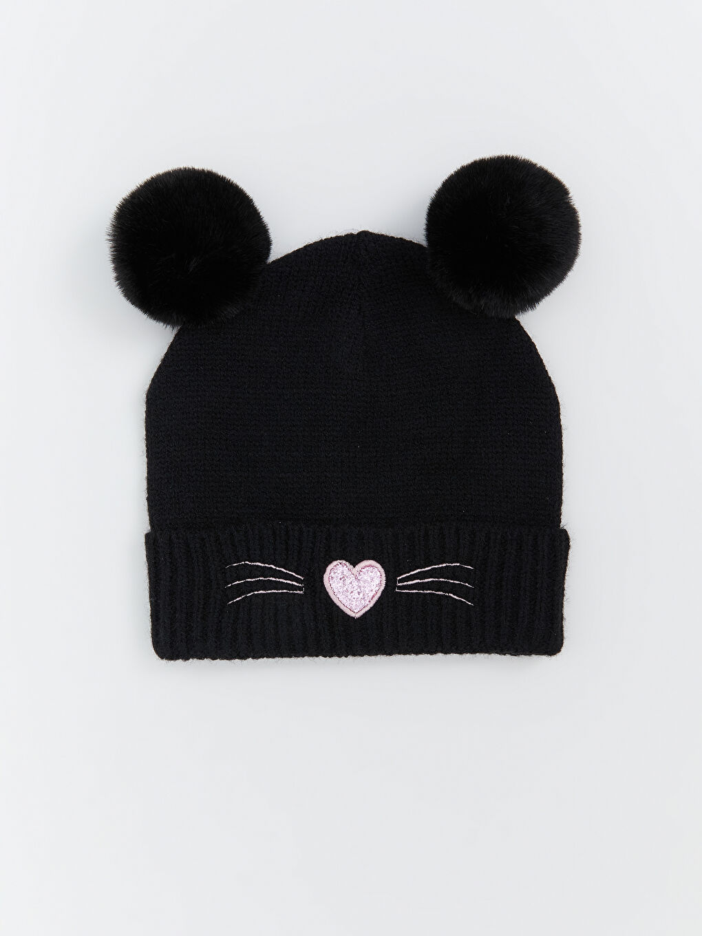 Heart Embroidered Girls' Beanie