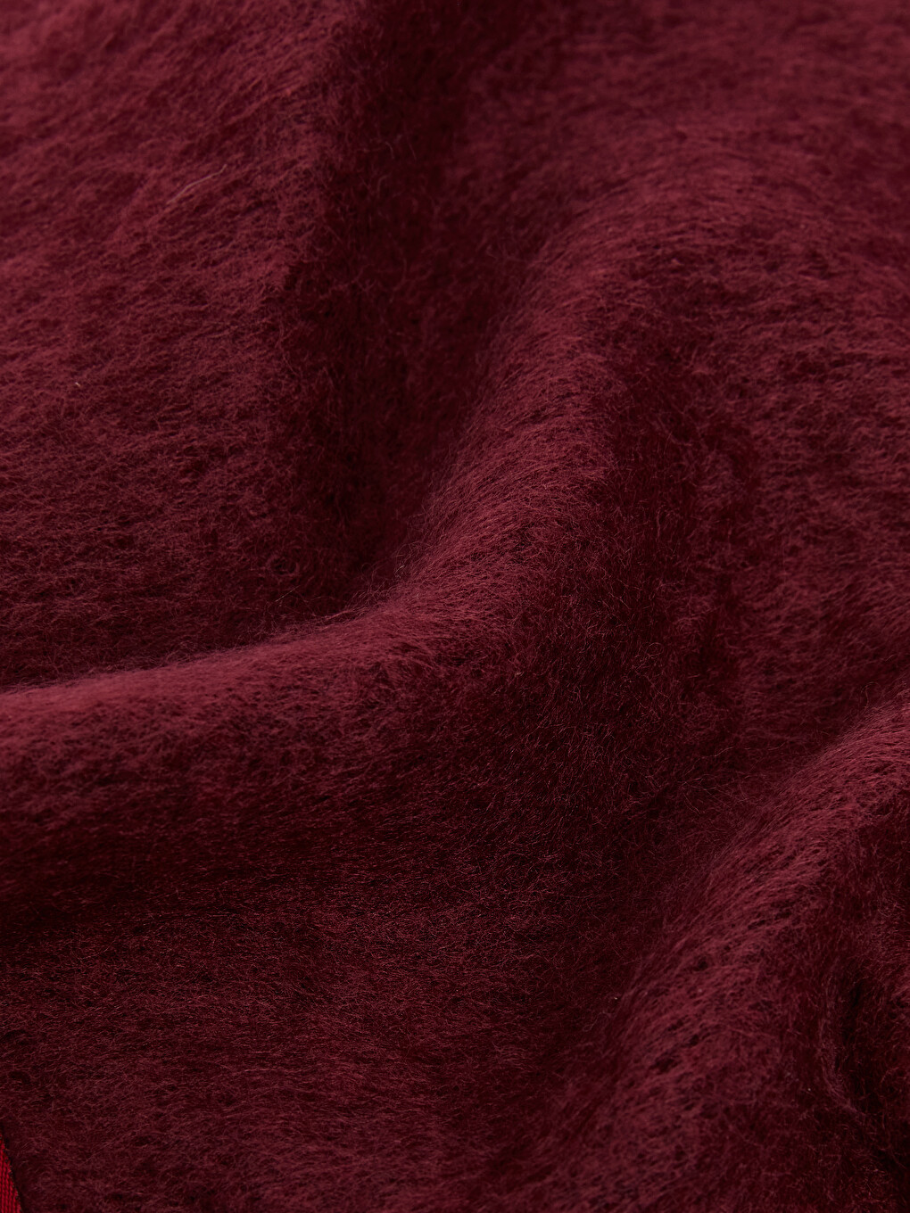 Bordo Püsküllü Erkek Triko Atkı-2
