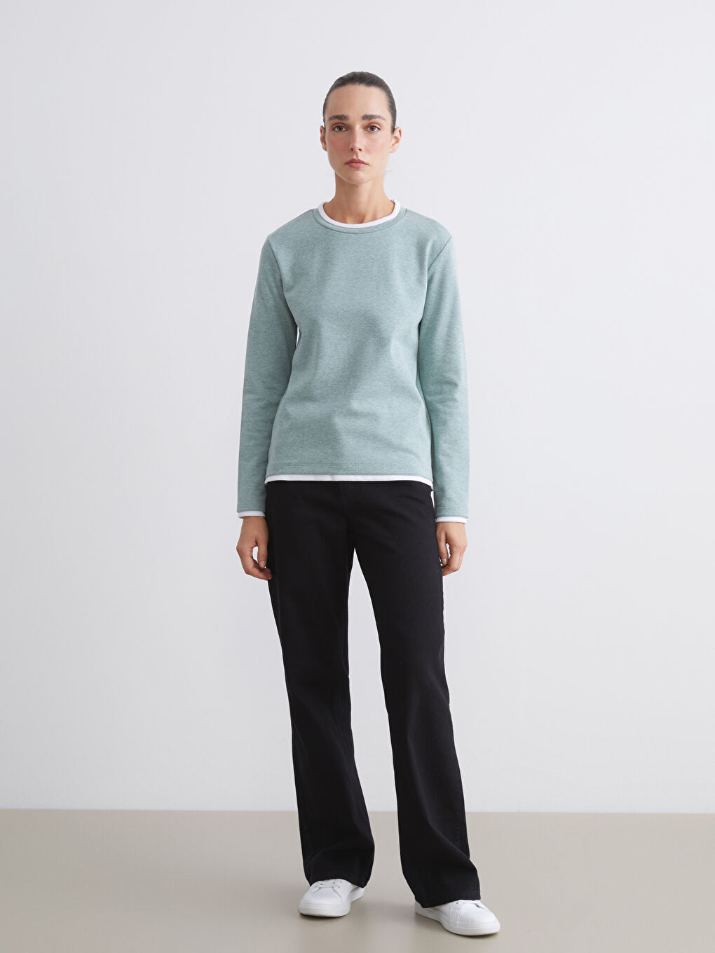 Crew Neck Women's Sweatshirt-1